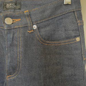 A.P.C. Raw Denim Jeans, "Jean Moulant"   in Excellent  Condition Women's Size 25